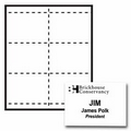 Classic Horizontal Paper Name Badge Insert - 1 Color (4 1/4"x3")